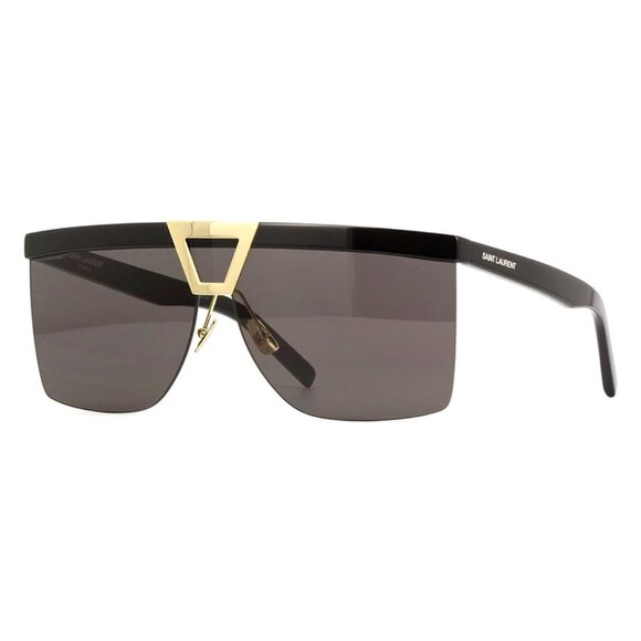 NEW SAINT LAURENT SL537 PALACE 001 BLACK SHIELD SUNGLASSES SAINT LAURENT - Picture 4 of 5